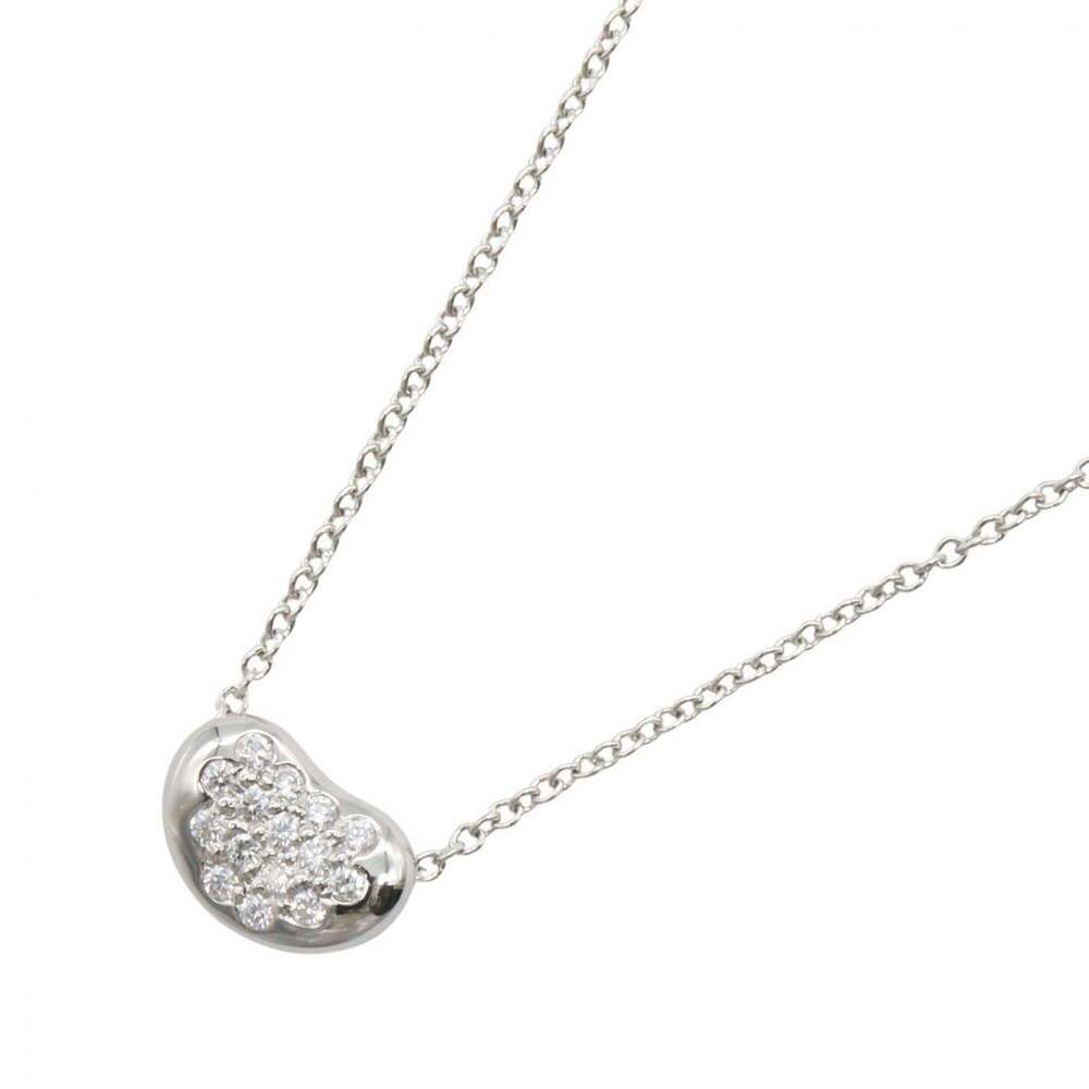 TIFFANY Silver Diamond Bean Necklace
